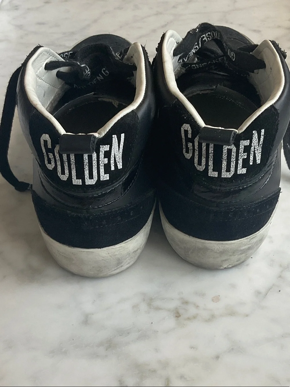 Golden Goose Kids Black and White Low-Top Sneakers